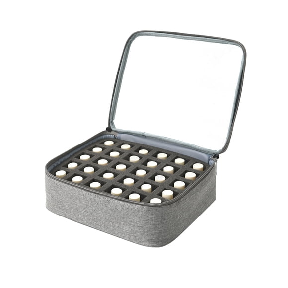 Nail Polish Storage Holds 30 Bottles Portable Nail Polish Organizer Manicure Travel Gray