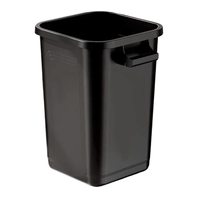 DimyFew Trash Can Garbage Can Rectangular Waste Bin Double Handle Rubbish Container Spacious Design Tall Ergonomic Sturdy PP Suitable for Indoor Outdoor Kitch No Lid XL