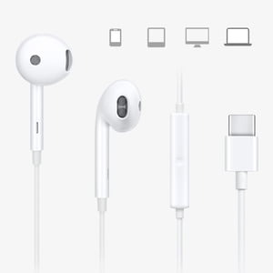 Type C Headphone,  Wired Headset White  for