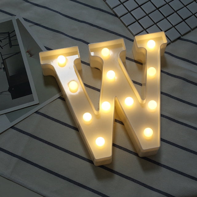 Daisyyozoid Alphabet LED Letter Lights Light Up Standing Hanging W