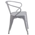 thumbnail image 3 of Silver Metal Indoor-Outdoor Chair with Arms, 3 of 9