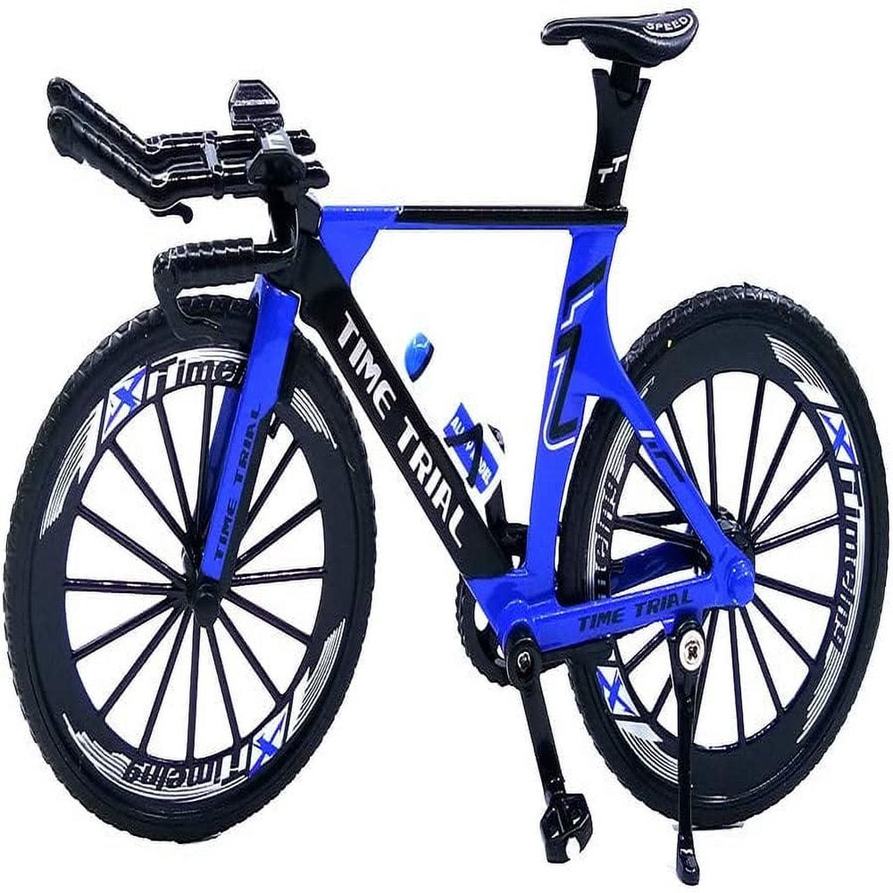 Bamboohart Mini Racing Bicycle Ornament Vehicles Mountain Bike Toy Model Decoration Crafts for Home (Blue#2)