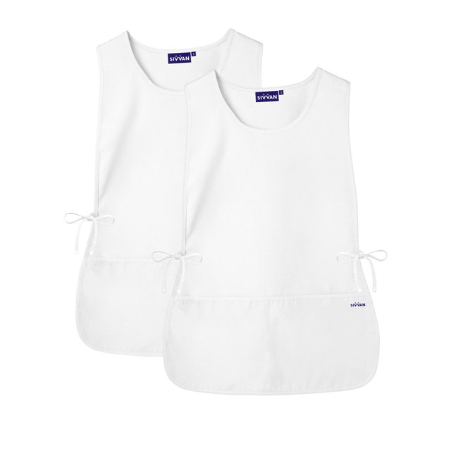 "Sivvan Unisex Cobbler Apron (2 Pack) - Adjustable Waist Ties, 2 Deep front Pockets"