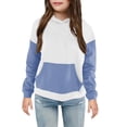 thumbnail image 2 of T-Shirt à Manches Longues pour Filles Rabais Chemise pour Enfants T-Shirt à Manches Longues à Motif T-Shirt Imprimé Col Rond Hauts Courts Convenant aux Garçons et aux Filles Âgés Chandail à Capuchon Chandail Chandail pour Bébé Bleu 9T, 2 of 3