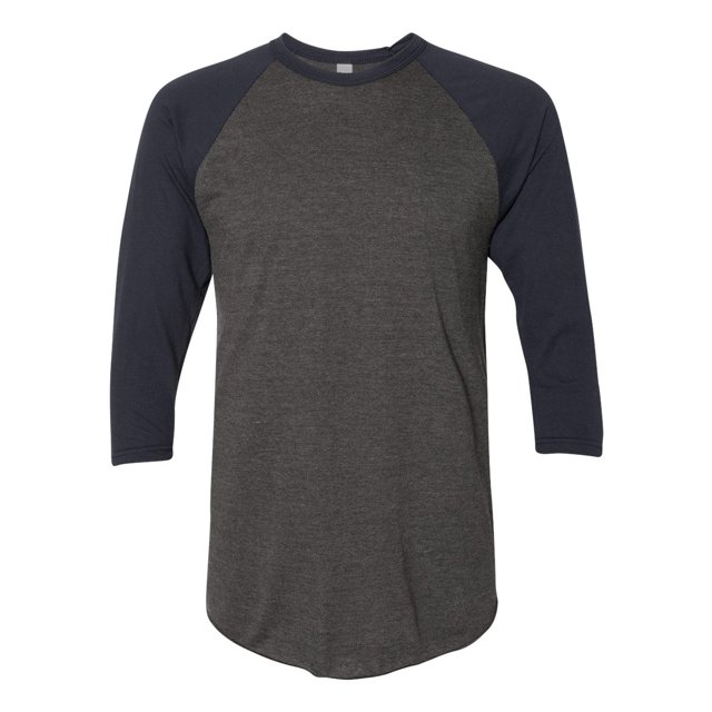 T-shirt à Manches Trois-Quarts Raglan 5050, S, Noir Chiné