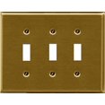 thumbnail image 1 of Atron Electro Industries Traditional Brass Triple Toggle Wall Plate, 1 of 1