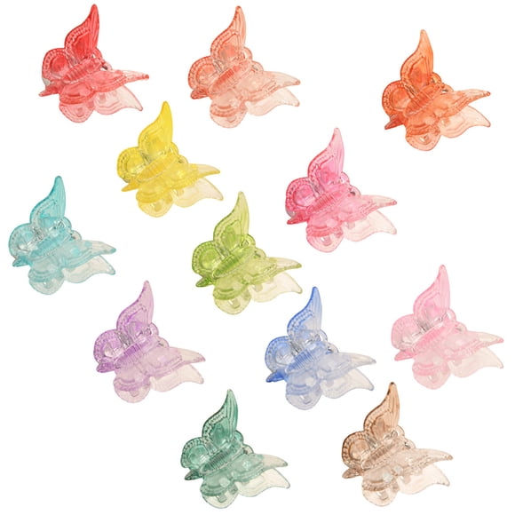 Greenadscape 50pcs Butterflies Hair Clips Assorted Color Elegant Hair Styling for Birthday Party