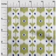 thumbnail image 2 of oneOone Velvet Light Green Fabric Ikat Craft Projects Decor Fabric Printed By The Yard 58 Inch Wide, 2 of 4