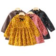 thumbnail image 2 of Qudderr Robe Princesse pour Filles Bébé Printemps Automne Robe à Lacets Florale en Coton pour 1-12 Ans, 2 of 9