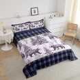 thumbnail image 4 of Erosebridal Hunting Bear Bedding Full Comforter Set, Woodland Animal Down Comforter, Rustic Farmhouse Decor, Reversible, 4 of 7