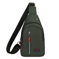 thumbnail image 2 of Ovzne Fashionable Embroidery Diamond Shoulder Crossbody Bag Large Capacity Watertight Backpack With Data Hole On Clearance, 2 of 6