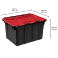 thumbnail image 2 of Sterilite 12 Gallon Hinged Lid Industrial Tote, Stackable Storage Bin, 18 Pack, 2 of 10