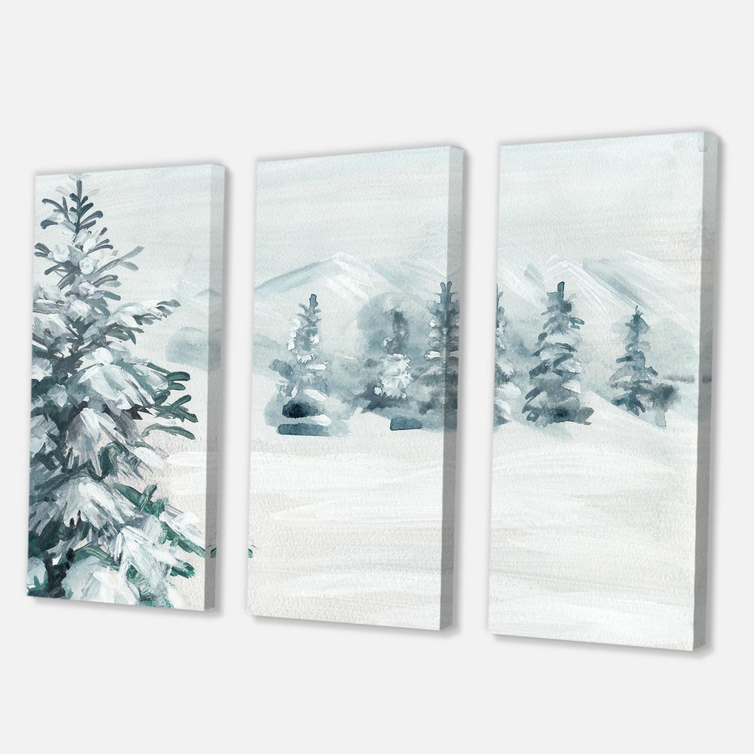 Designart Pins enneigés Art mural sur toile