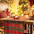 thumbnail image 3 of Plaid Christmas Table Runner, Winter Holiday Snowflake Table Runners, Xmas Decorations Indoor Outdoor Farmhouse Home Kitchen Dining Party Decor, 3 of 4