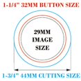 thumbnail image 3 of 100 Ensembles de Pièces de Bouton de Badge à Goupille 1-1/4 Pouces" 32mm pour Machine Pro Maker, 3 of 5