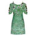 thumbnail image 5 of Robe d'Été pour Femmes 2024 Mode Grande Taille Imprimé Manches Courtes Épaules Dénudées Col Rond Robe Rabais de 50 % Liquidation!, 5 of 5