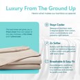 thumbnail image 2 of Sleepgram Draps de Lit Simple en Viscose de Bambou avec 2 Taies d'Oreiller, Sable, 2 of 12