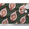 thumbnail image 3 of Soimoi Black polyester Crepe Fabric Floral Damask Printed Craft Fabric by the Yard 42 Inch Wide, 3 of 3