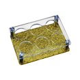 thumbnail image 3 of Rongfmy Glass Cup Rack Acrylic Glasses Cup Serving Tray Freestanding Heavy Base 6Hole Aureate, 3 of 9
