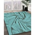 thumbnail image 3 of Ahgly Company Machine Washable Indoor Rectangle Transitional Aquamarine Stone Green Area Rugs, 8' x 12', 3 of 7