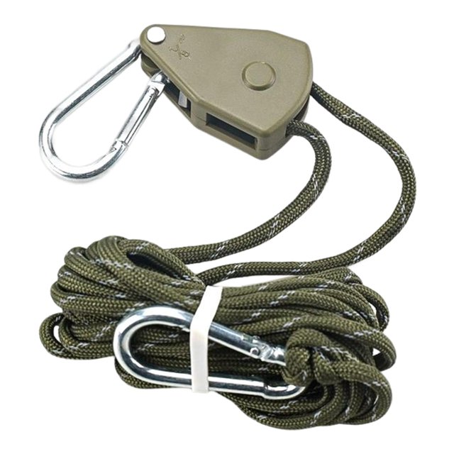 S SERENABLE Awning Wind Rope Adjuster Tent Fixed Buckle Wind Rope Guy Rope for Hiking Canopy Green