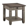 thumbnail image 1 of Lexicon Granby Wood 1 Drawer End Table in Antique Gray, 1 of 7