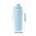 thumbnail image 3 of Bouteille d'Eau de Sport Pliable pour l'Extérieur 600 ml - Bouilloire en Silicone Résistante aux Hautes Températures / Conception Pliable Portable pour le Camping, la Randonnée, les Sports / avec Corde de Levage Durable / Étanche / Bleu Ciel, 3 of 6