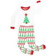 thumbnail image 2 of Elowel Girls Red and Green Christmas Tree 2 pc Pajamas Set Size 4, 2 of 2