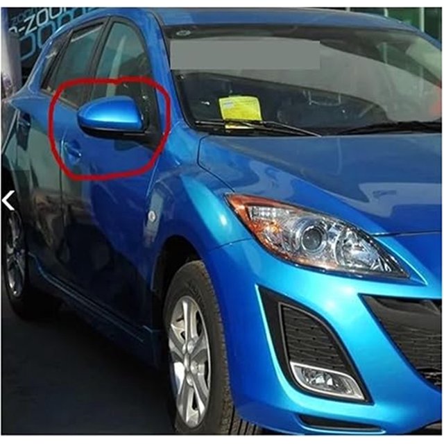 Compatible pour Mazda 3 1.6 2009 2010 2011 2012 Couverture de Rétroviseur Latéral Capuchon de Rétroviseur avec la Couleur Peinte (Rouge Droit R)