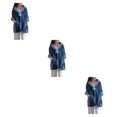 thumbnail image 3 of Wweixi Poncho Blanket For Women Effortlessly Combine Fashion And Function Soft blue 3Set, 3 of 6