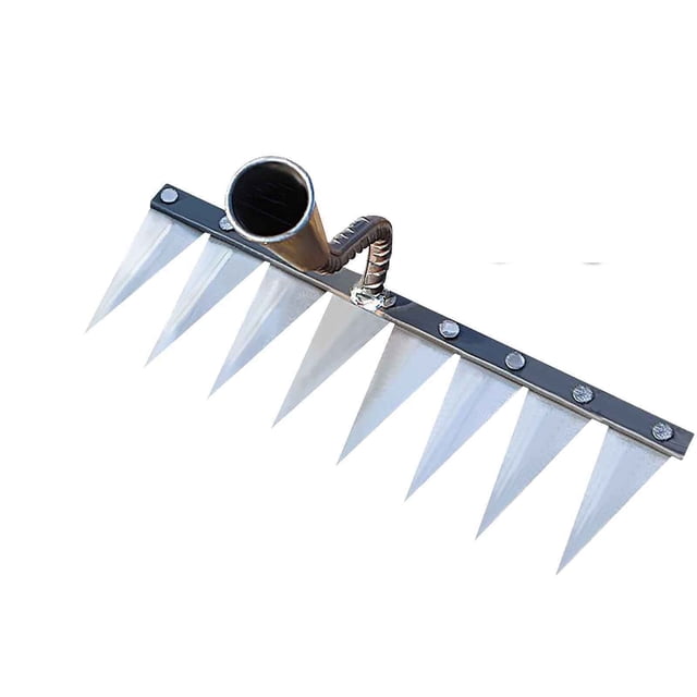 Heavy Duty Garden Rake, Steel Hoe Weeding Rake, Manual Metal Cultivator Tool For Farming Gardening, Durable Hand Weeder For Soil Loosening Planting Digging Garden Tool