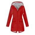 thumbnail image 1 of Penkiiy Manteau de Pluie pour Femme avec Capuche Imperméable Léger Trench de Pluie Compressible Coupe-Vent de Randonnée Imperméable Manteau d'Extérieur m Rouge, 1 of 5