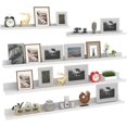 thumbnail image 1 of Wall Mounted Floating Shelves Set of Rustic Wood Wall Shelves for Bathroom Bedroom Kitchen Living Room Storage and Decoration Picture Ledge, 1 of 6