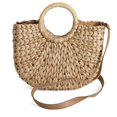 thumbnail image 2 of CHUANK Straw Crossbody Bag with Handle - Straw Purse (Natural), 2 of 4