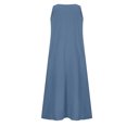 thumbnail image 3 of XZNGL Robe Longue d'Été pour Femmes Mode d'Été pour Femmes Décontractée Couleur Unie Sans Manches Coton Lin Robe Longue Longue Robe d'Été pour Femmes Longue Robe pour Femmes Été Coton Robe d'Été pour Femmes, 3 of 9