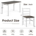 thumbnail image 4 of Costway 5pcs Dining Set Solid Wood Compact Kitchen Table & 4 Chairs Modern, 4 of 10