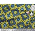 thumbnail image 2 of Soimoi Yellow Cotton Poplin Fabric Check & Geometric Print Fabric by Yard 56 Inch Wide, 2 of 5