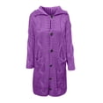 thumbnail image 4 of AherBiu Plus Size Cardigan for Women Trendy Cable Knit Long Cardigans Button down Open Front Winter Coat, 4 of 5