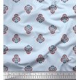 thumbnail image 1 of Soimoi Rayon Crepe Fabric Floral Block Printed Craft Fabric by The Yard 46 Inch Wide, 1 of 5