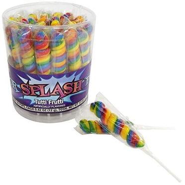 Albert's Color Splash Pops Baignoires 30 Unités - Arc-en-Ciel - Saveur Tuitti Fruitti