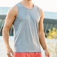thumbnail image 3 of Mens Casual Tank Tops Racer Back Crewneck Sleeveless Shirt Lightweight Workout Tee Summer Muscle T-Shirts, 3 of 7