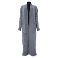 thumbnail image 4 of Comdrip Long Cardigans for Women! Long Cardigans for Women Open Front Cable Knit Cardigan Open Front Oversized Draped Sweater Outerwear Fall Cardigans for Women Grey L, 4 of 4
