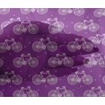thumbnail image 4 of oneOone Viscose Chiffon Fabric Dot & Bicycle Block Printed Fabric 1 Yard 42 Inch Wide, 4 of 4