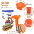 thumbnail image 4 of AKEGAMN Clearance! Counting Tubes Set Of 4 Color Coded Tubes Includes 200 Assorted Flat For Quarters Dimes 【TRANSLUCENT DESIGN】The sorter tubes are made of translucent, plastic. Easy to see if the a, 4 of 7