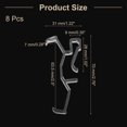 thumbnail image 2 of 8pcs Valance Clips, 2.5in Clear Plastic Valance Hidden Retainer Holder Installation Bracket for Horizontal Wood and Faux Wood Blinds, 2 of 6