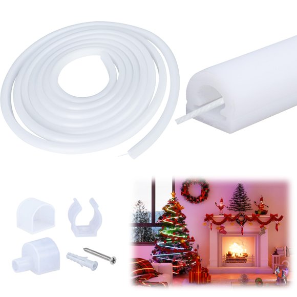 Muzata 16.5FT/5M Silicone LED Channel IP67 Waterproof Flexible Bendable Diffuser Channel fit Neon LED Strips Width up to 11MM USC2 5M