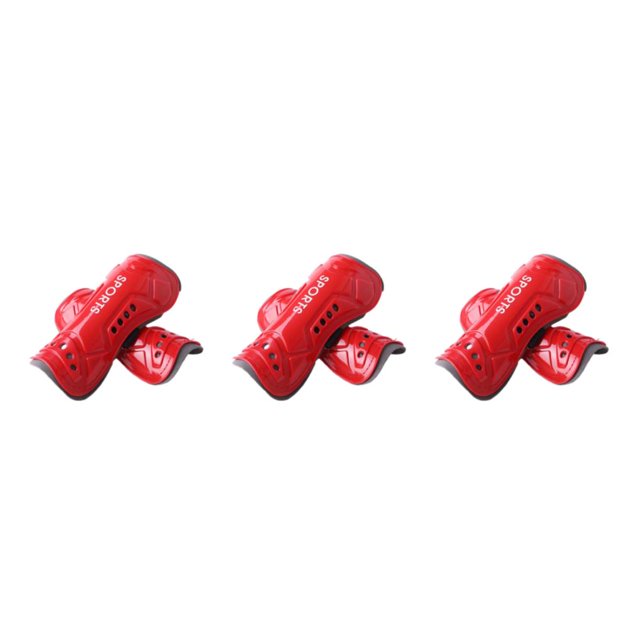relayinert EVA Adjustable Calf Protector For Soccer Training Lightweight Protective Adult Knee Support kid red 3Set