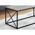 thumbnail image 2 of Monarch Specialties Coffee Table, Accent, Cocktail, Rectangular, Living Room, 40"l, Metal, Laminate, Grey, Black, Contemporary, Modern, 2 of 4