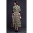 thumbnail image 3 of Bimba Robe Anarkali Ikat Bleu Poussiéreux pour Femmes, Kurti Imprimée Ethnique Indienne, Longue Kurta, Robe de Soirée, XX-Grand, 3 of 6