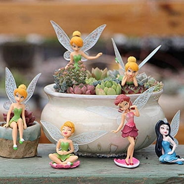 Accessoires de Figurines de Fées Miniatures, Décorations de Suspensions pour Pots de Plantation, Pot de Fleurs de Fées, Figurines de Jardin Féerique en Résine, Accessoires d'Anges, Ornements pour Déco Extérieure